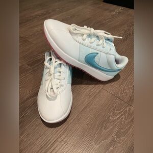 Nike Cortez G Spikeless Golf Shoes White Topaz Blue